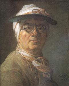 Jean Baptiste Simeon Chardin Portrait of Chardin Wearing an Eyeshade (mk05) oil painting picture